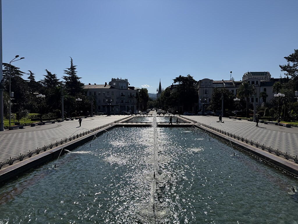 Springbrunnen am Boulevard in Batumi, Georgien